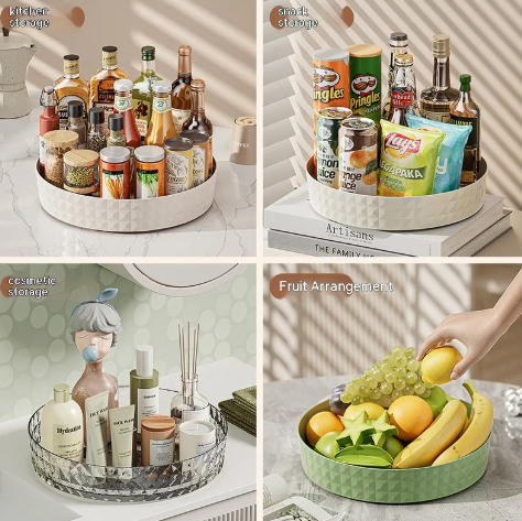 Caja organizadora giratoria multifunción para cocina